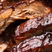 Bbq  Spare Ribs (4Pcs) 烤排骨 · Tender, melt in your mouth stewed and baked ribs with honey and saseme seed