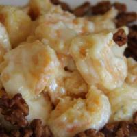 Jumbo Shrimps With Honey Walnut In Mayonnaise Sauce · Crispy, tender shrimp and honey walnut in mayonnaise sauce.
