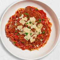 The Best Bolognese Pasta (Spaghetti) · Spaghetti cooked al dente served with house made meat sauce and delicious parmigiano reggian...
