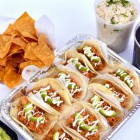 Family Taco Kit · Makes 10-12 Tacos, Choose 2 fillings and up to 5 toppings. Plus 1 lt of your choice of Mexic...