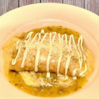 Vegetables Enchilada · Two Sauteed Seasonal Vegetables Enchiladas, covered with a Choice of Sauce, topped with Chee...