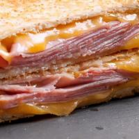 Grilled Cheese & Ham Sandwich · Toasted white or wheat bread.