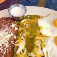 Enchiladas Verdes Or Rojas · Two enchiladas (red or green) with your choice of filling: cheese, chicken or ground beef. T...