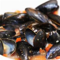 Mussels · P.E.I. Choice of red or white sauce.