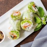 Fresh Rolls · Also available for vegan and gluten free. Soft thin rice wrapper with fresh lettuce, chicken...
