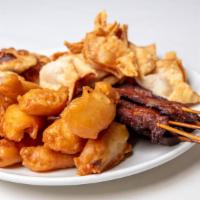 Pu Pu Platter (For 6) · Steamed or Fried. Beef Teriyaki, Chicken Fingers, Crab Rangoon, and Ravioli.