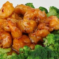 General Gau'S Shrimp · Spicy. Crispy chunks of shrimp sauteed with Chef's special sauce.