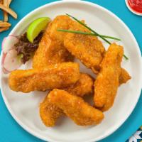 Bussin Buffalo Tenders  · Chicken tenders breaded and fried until golden brown before being tossed in buffalo sauce.