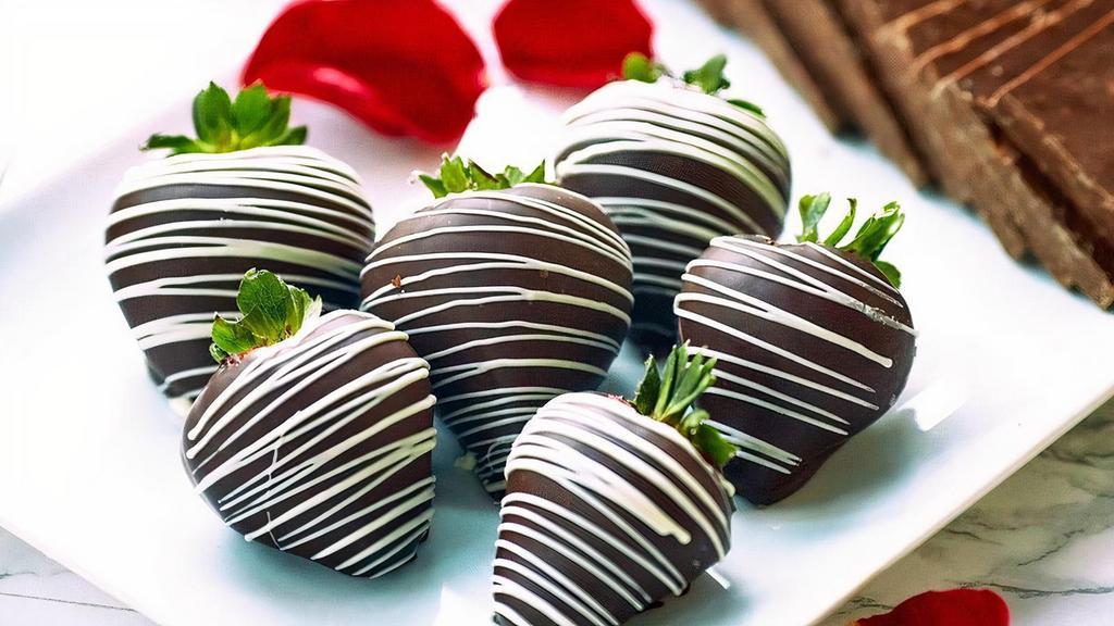 Chocolate Dipped Strawberry · Hand-dipped in Founding Farmers 60% classic dark chocolate.