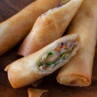 Vegetable Crispy Rolls · Crispy roll with mixed vegetables and bean thread served with house made sweet and sour sauce.