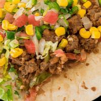 Taco · choice of toppings on a soft corn or flour tortilla