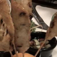 Chicken Satay (4) · Grilled marinated with satay sauce on skewer served with peanut sauce.