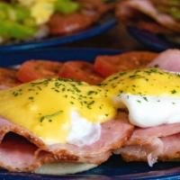 Eggs Benedict (Full) · With baked ham, Hollandaise.