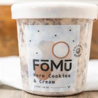 Cookies & Cream Ice Cream · Vanilla bean ice cream with chunks of all natural chocolate sandwich cookie

*contains soy a...