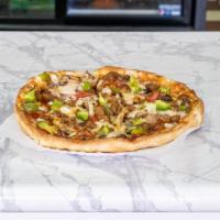 The Five Star Pizza · Pepperoni, sausage, ground beef, green peppers, onions, mushrooms and lots of extra mozzarel...