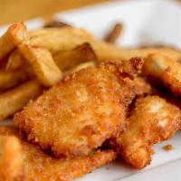 Chicken Fingers & Fries · 3 buttermilk fried chicken fingers with house cut fries