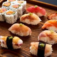 Nigiri Dinner · 8 pieces of chef's choice sushi and spicy tuna roll.

Consuming raw or undercooked meats, po...