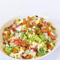 Chopped Romaine · Green Beans, Chickpeas, Egg, Tomatoes, Niman Bacon, Blue Cheese