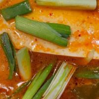 Kimchi Stew · Spicy stew made with ripened kimchi pork, and tofu.