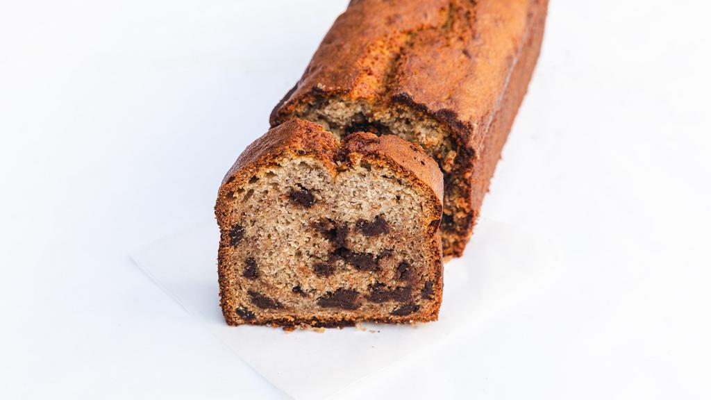 Banana Chocolate Chip Loaf · Nothing reminds us of home quite like sweet banana bread. Ours is baked with plenty of ripe bananas and semi-sweet chocolate chips - an irresistible combination!