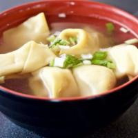 Wonton Soup · Hand-made wontons in our clear broth w/ scallions.