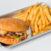 Cheeseburger Combo · All burger combos come with your choice of side and drink!