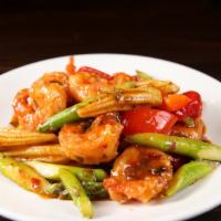 Jumbo Shrimp With Sichuan Chili Sauce /  川味大虾K · Spicy. 川味大虾
