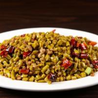 Minced Pork With Sichuan Long Green Beans  / 肉末姜豆K · 肉末泡姜豆.  Spicy and Sour Flavor.