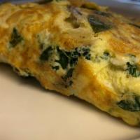 Florentine Omelette · Spinach and feta.