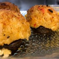 Stuffed Mushrooms · With crabmeat stuffing.