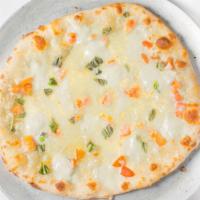 Medium Margarita Pizza · Popular choice. Fresh Mozzarella, fresh tomato, garlic, fresh basil, no sauce.