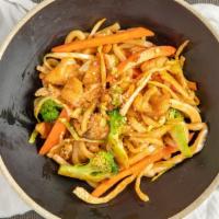 Yaki Udon · Stir-fried udon noodles w/ choice of protein or veggies.