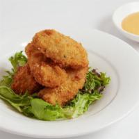 Deep Fried Oysters · Battered fried oysters served with spicy mayo.