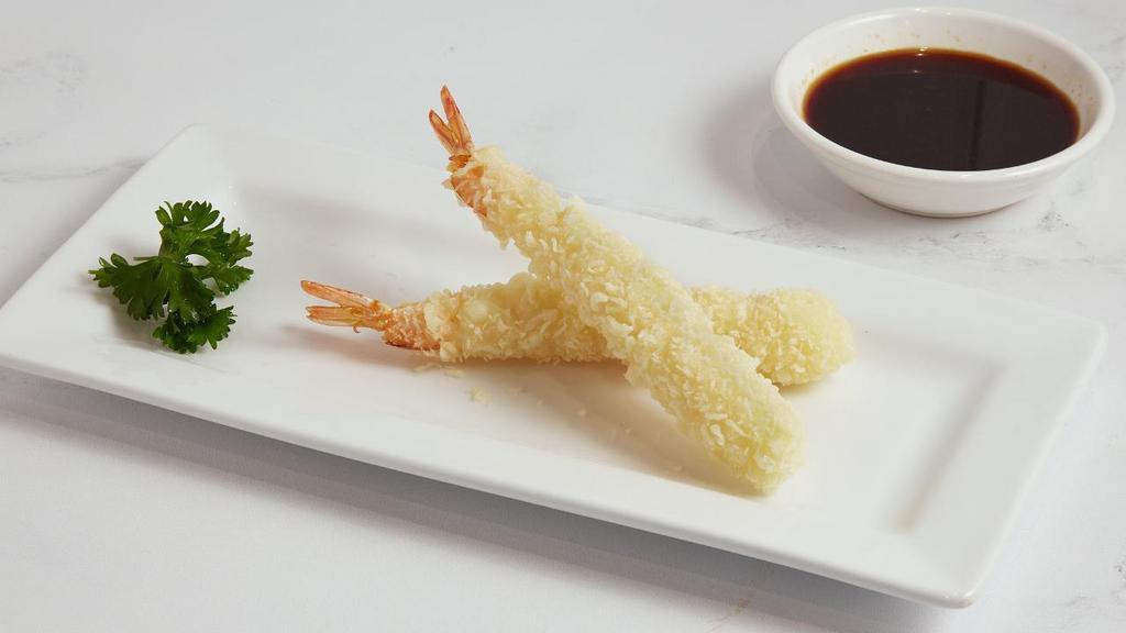 Shrimp Tempura Tapas · Shrimp deep fried in a light batter, served with a light sweet soy sauce.