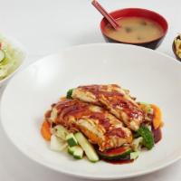 Teriyaki Chicken · Fresh natural Coleman's chicken breasts grilled to perfection and smothered in our special t...