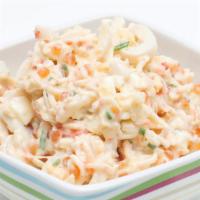 Seafood Salad · Imitation crab meat, Hellmann's Mayo, eggs, celery, and Cajon Spice.