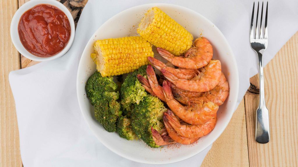 #11 Steamed Shrimp Platter · 12-14 large picks and peel shrimp served in garlic- butter sauce and old bay.