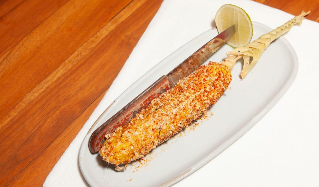 Grilled Corn On The Cob · Lime chipotle, queso fresco.