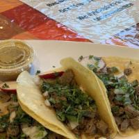 Tacos · Single taco with onions, cilantro and Mexican sauce. Choices: carnitas, al pastor, chicken, ...
