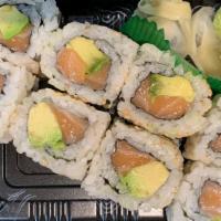 Salmon Avocado Roll · Consuming raw or undercooked meat, poultry, seafood, shellfish, or eggs may increase your ri...