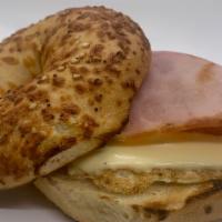 Ham, Egg & Cheese · Freshly fried egg, ham, american cheese. 
 
*Consuming raw or undercooked meats, poultry, se...