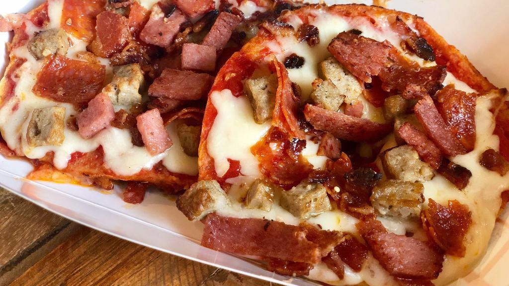 Pizza Bagels · Your choice of cheese, pepperoni, sausage, ham, bacon, onions, peppers, or mushrooms