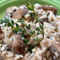 Thyme And Mushroom Risotto · Arborio rice, onion, white wine, veg. broth, parmesan, butter.
baby portobello
fresh thyme