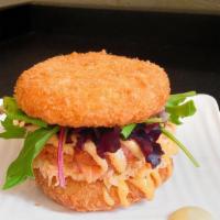 Deep Sea Burger · Sushi Burger (Fried / Not fried). Inside : Crab salad, Salmon, Spicy Tuna, Spring Mix. Sauce...