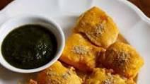 Paneer Pakora · Thick fingers of cheese stuffed with spicy chutney, dipped in gram flour batter and deep-fri...