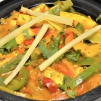 Paneer Jalfrezi & Rice · Vegetarian. Cheese cooked with mild and tangy spices with cumin seeds, onion, capsicum, toma...