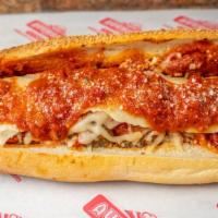 Nonna'S Meatball Parmesan · Homemade mouthwatering meatballs topped with our homemade marinara sauce, provolone and parm...