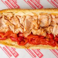 Santa Fe · Turkey breast, cooper sharp cheese, topped with homemade roasted peppers and our special hom...