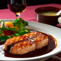 Teriyaki · Tender meat or seafood grilled to perfection and smothered in our house teriyaki sauce.