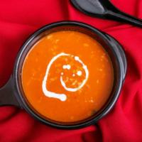 Tomato Coconut Soup · Vegan. Tomato and tamarind flavored South Indian soup.